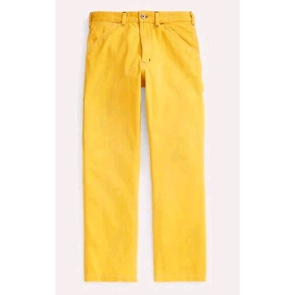 Ralph Lauren Polo Sport Yellow Carpenter Jeans Men 34 Relaxed Straight Fit New - Picture 4 of 16